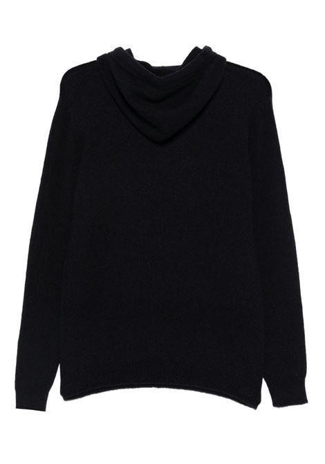 felpa knitted hoodie uomo navy ROBERTO COLLINA | 253M40007M4010